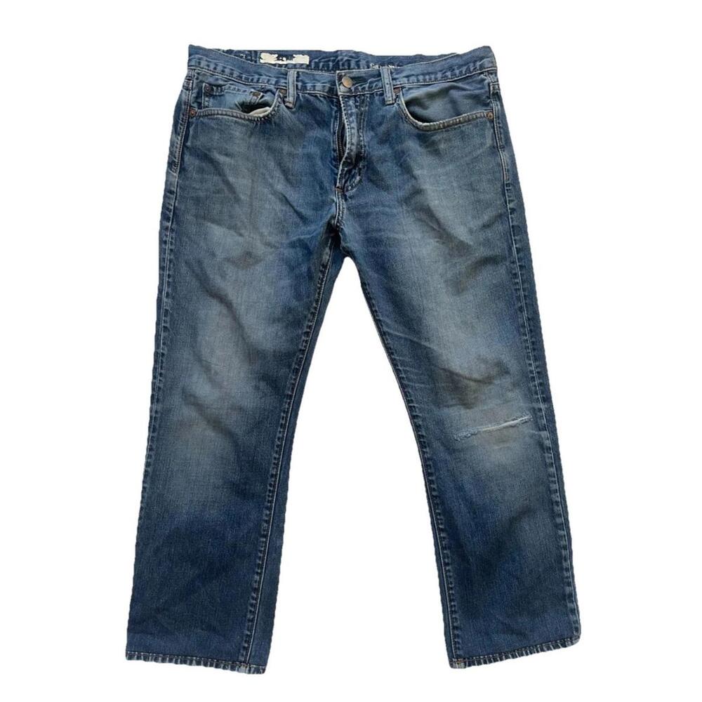 Vintage Woman’s Gap Brand USA Denim Jeans 31x25 Distressed Carpenter Style